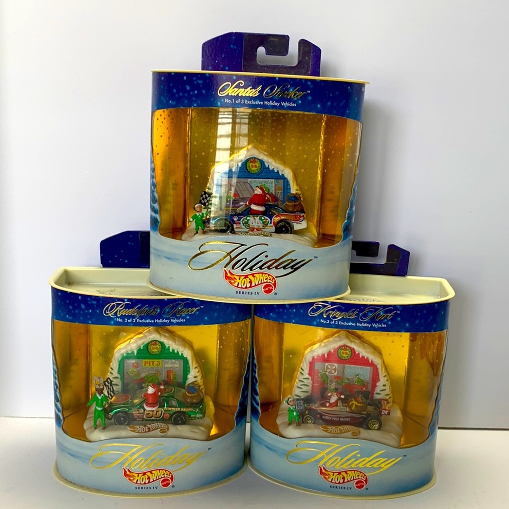 1998 Mattel Hot Wheels Holiday Series IV Set Compete Collectible HTF